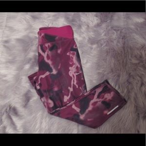 NIKE Discontinued Purple Camo Dri-Fit Leggings